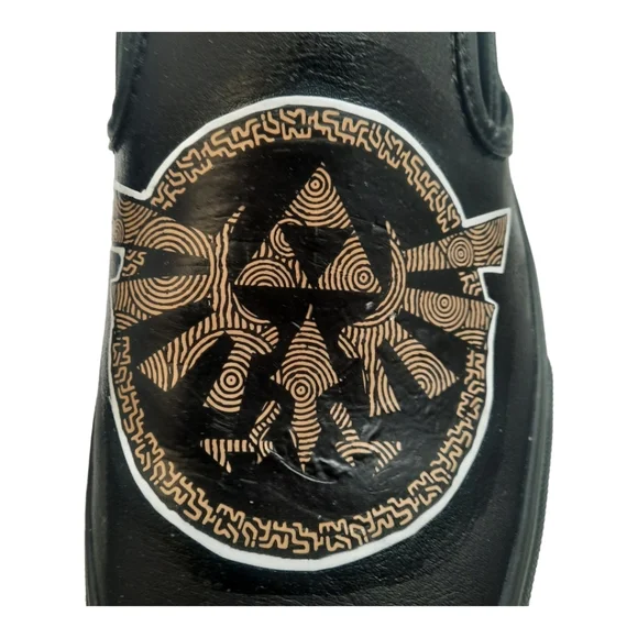 Vans Custom Glow in the dark Zelda Tears of the Kingdom black leather shoes 8.5 - Picture 10 of 16